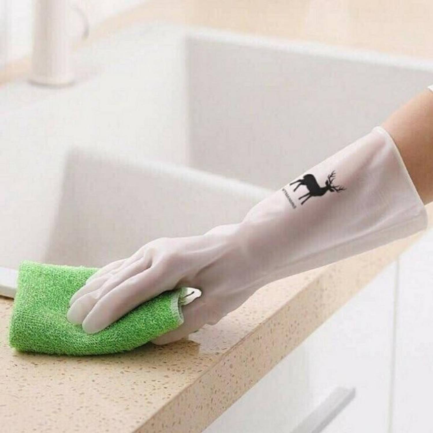 Găng tay cao su con hươu siêu bền dai bảo vệ đôi tay của bạn