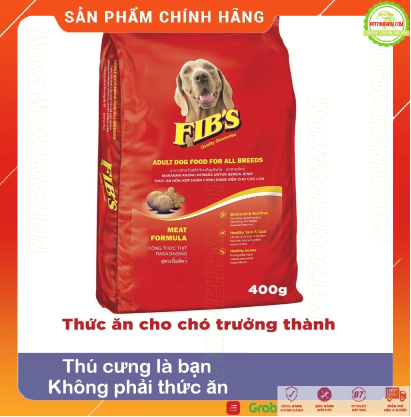 Thức Ăn Cho Chó Trưởng Thành Fib’S Adult 400Gr - Combo 10 gói