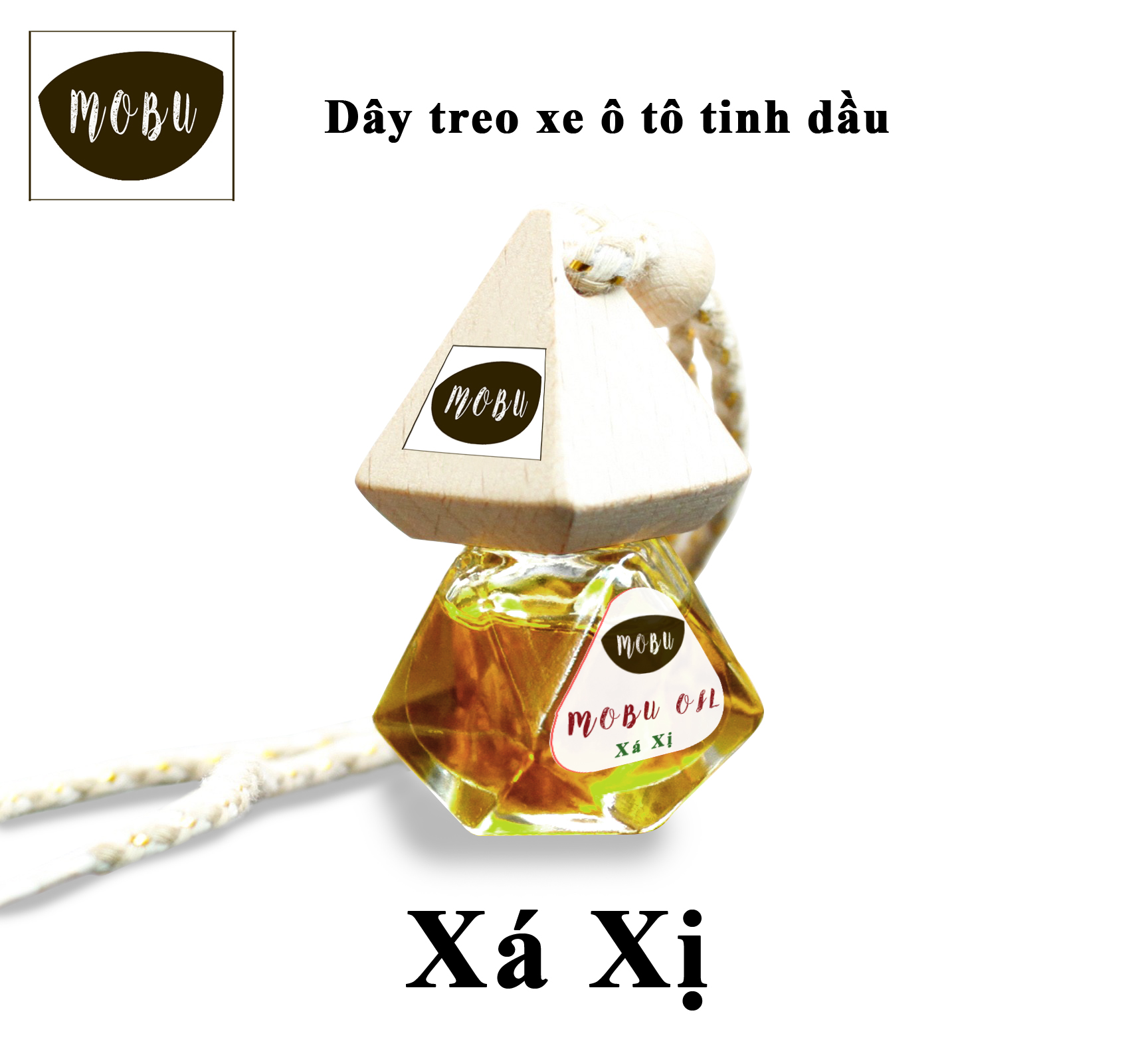 Tinh dầu thơm treo xe ô tô - Dây treo xe Xá xị - tinh dầu MoBu