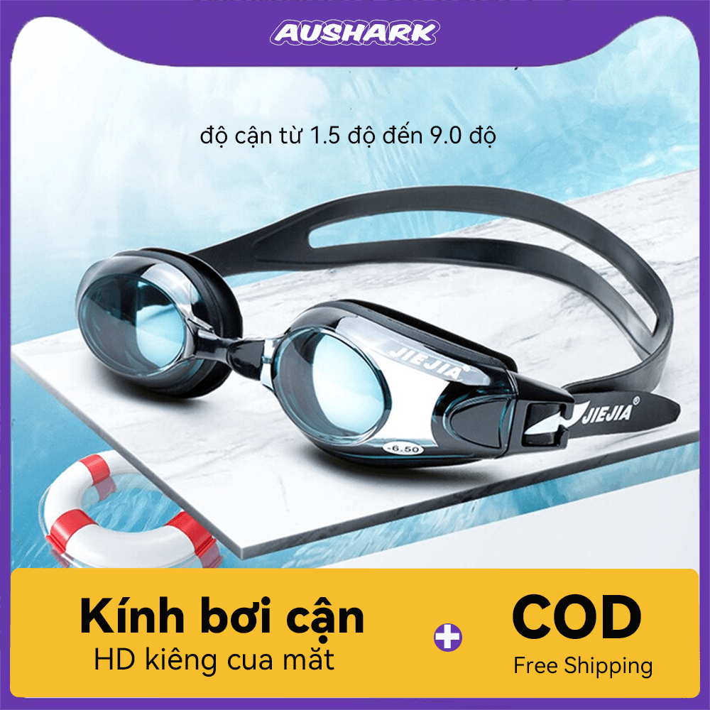 AUS 【COD】Kính bơi cận nam, nữ có độ cận từ 1.5 độ đến 9.0 độ người lớn mắt kính bơi chống tia UV hạn chế sương mờ