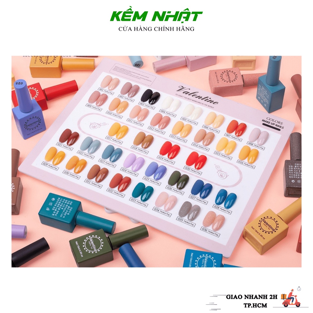 Set Sơn Gel Valentino Chính Hãng 36 màu – Bộ sơn gel lọ chai Hàn Quốc