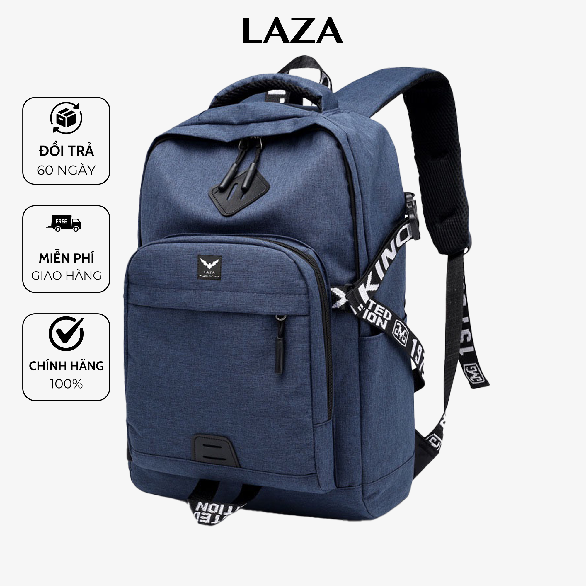 Balo đi học đi làm thời trang LAZA BL438 - Thiết kế tinh tế chống thấm nước - Chứa được laptop 15.6inch