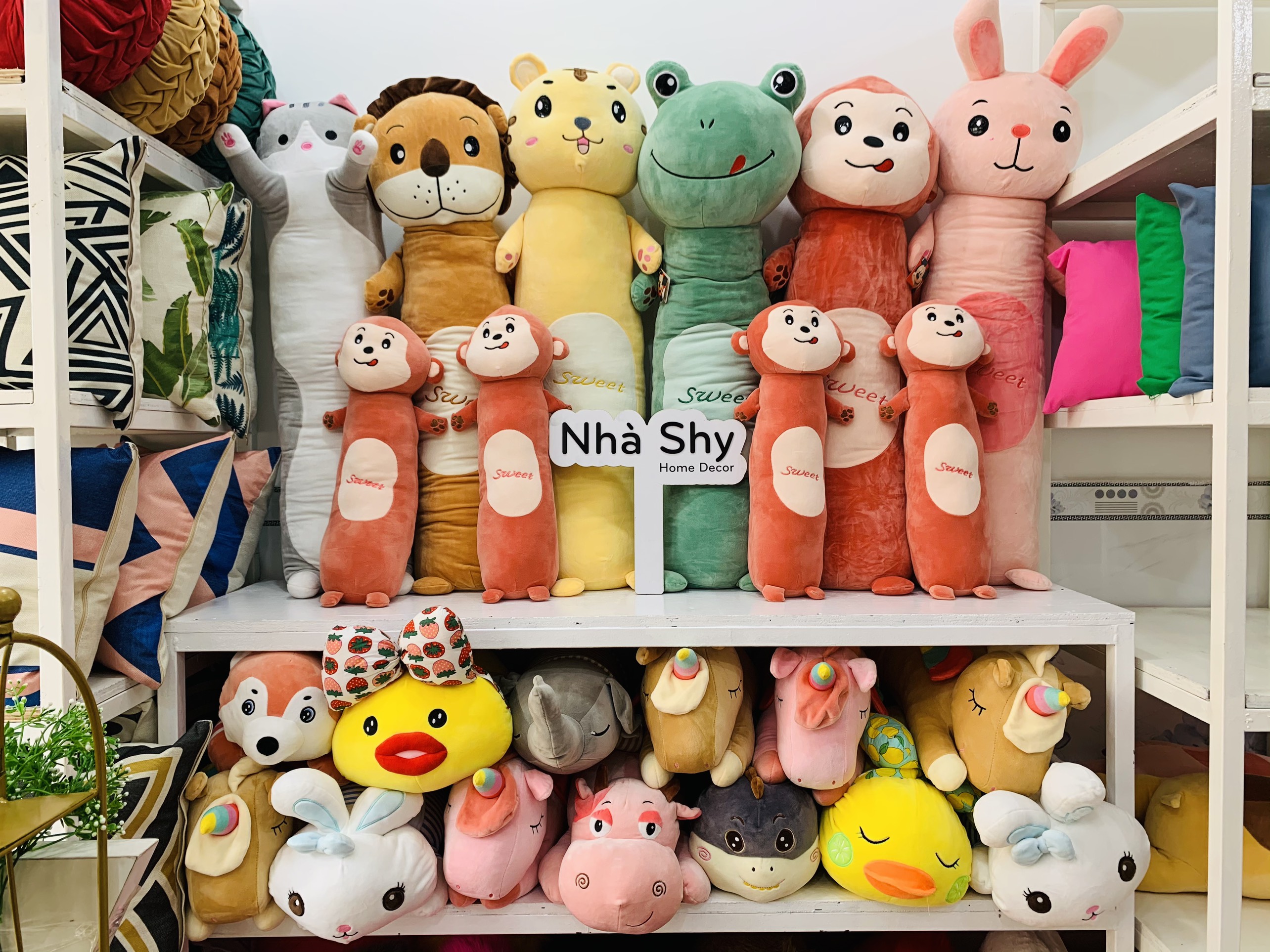 Gối ôm gấu bông hình thú siêu mềm - đáng yêu - nhiều mẫu - size 110cm