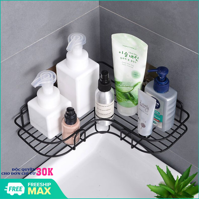 Kệ góc dán tường nhà tắm hút chân không siêu chắc, Kệ góc thông minh dạng keo dán nhà tắm tiện dụng hot, kệ dán tường hình chữ nhật (Chọn phân loại)