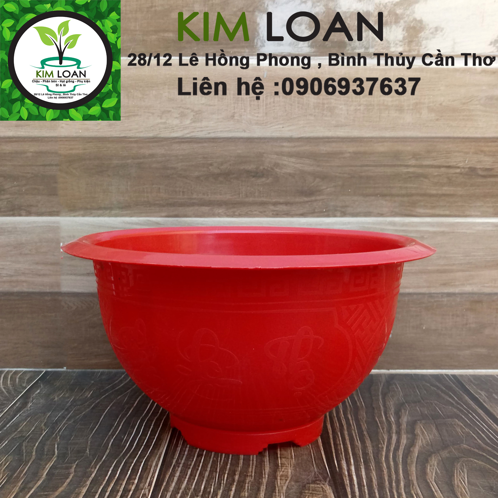 Combo 4 chậu nhựa tròn Phúc Lộc Thọ 27x14cm