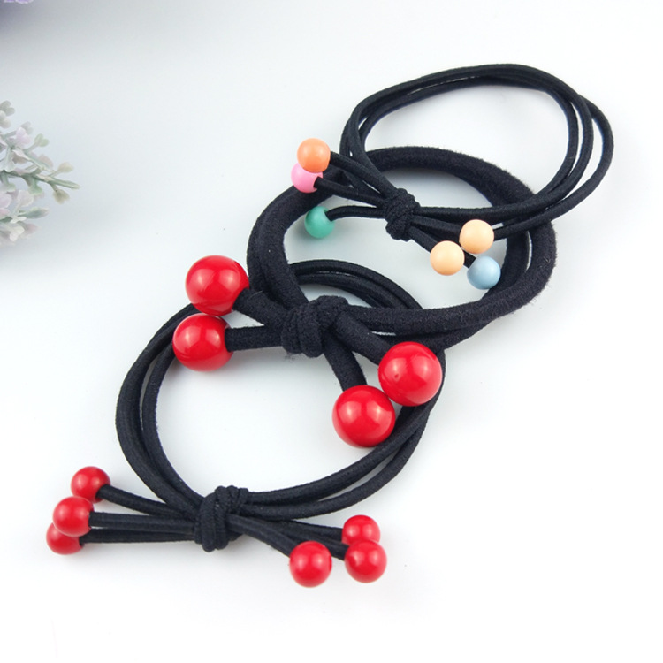 1 dây buộc tóc hạt cherry - dây thun buộc tóc dễ thương nhiều màu phong cách hàn quốc
