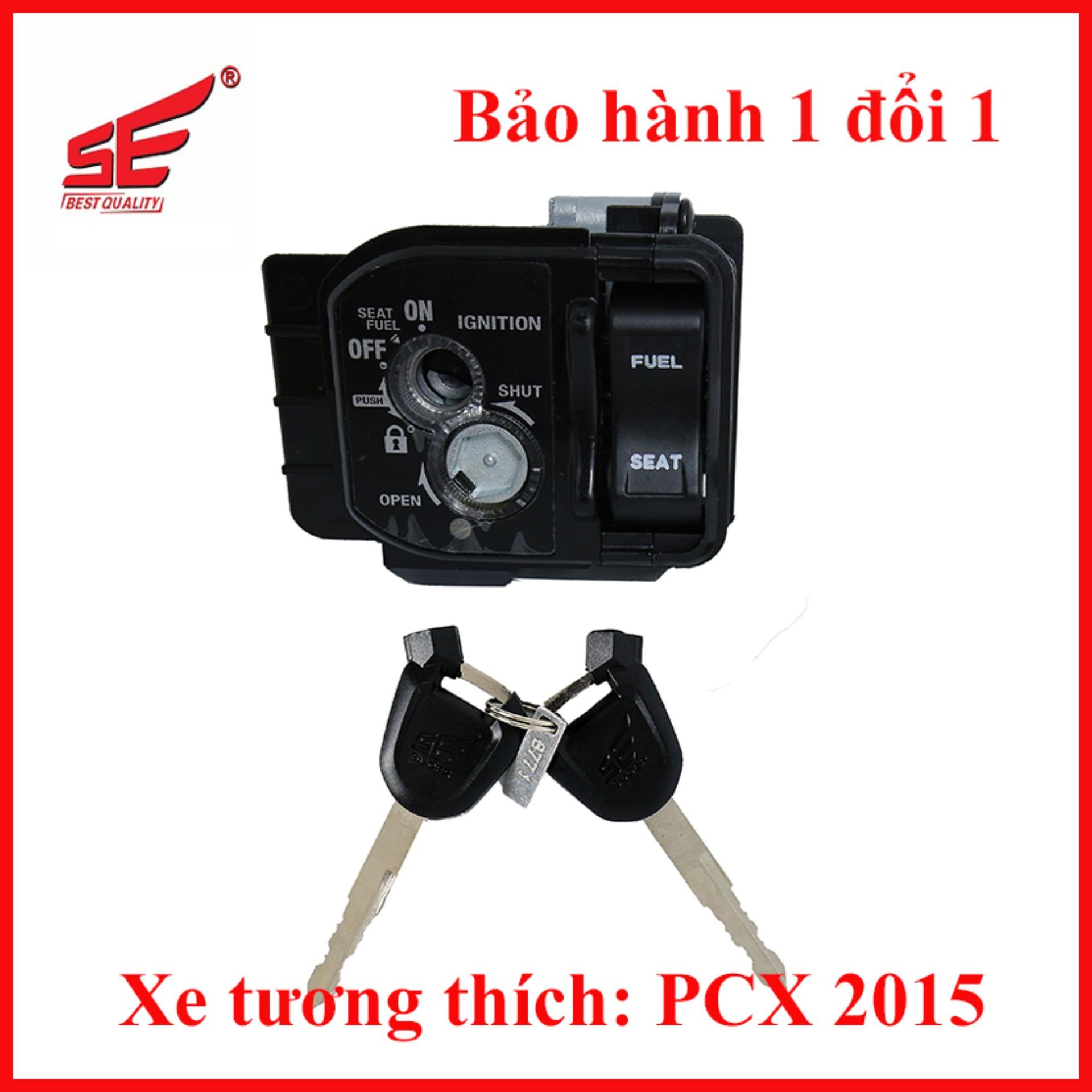Bộ ổ khóa xe máy pcx 2015 2 cạnh thương hiệu se