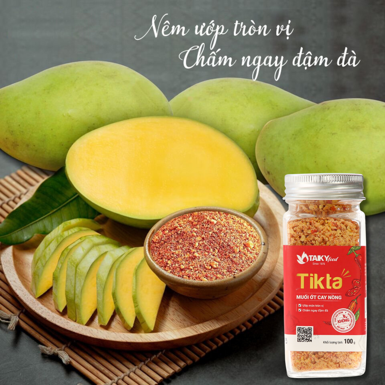 Hủ 115g tikta muối chấm thượng hạng ớt cay nồng