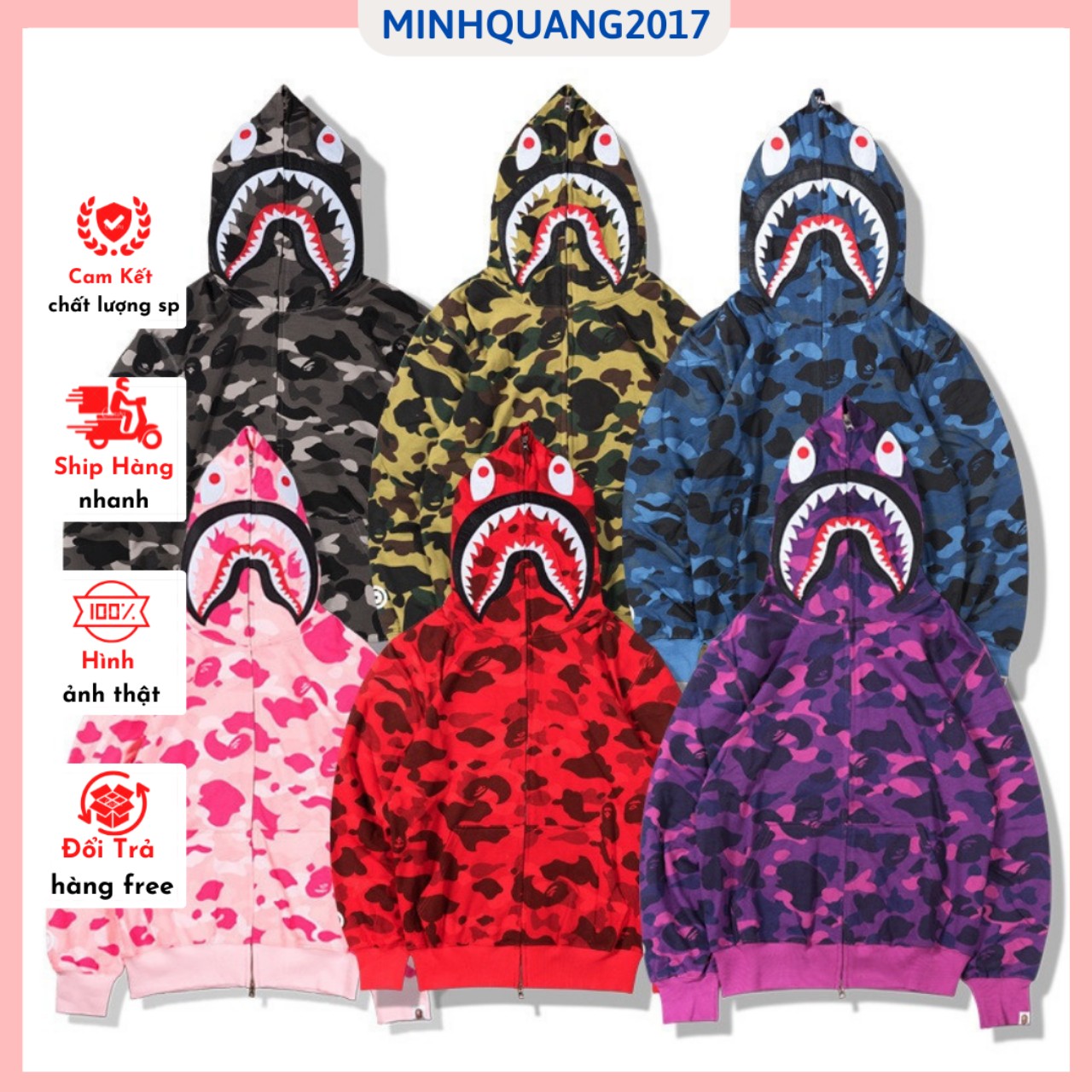 Áo nỉ hoodie nam nữ mũ 2 lớp trùm đầu hình cá mập, Áo khoác bape nỉ thời trang trẻ trung cá tính, áo hoodie local brand, áo hoodie nữ, áo hoodie nam, áo nỉ, áo bomber, hoodie zip, hoodie dày dặn, áo khoác nỉ, áo sweater, hoodie cặp