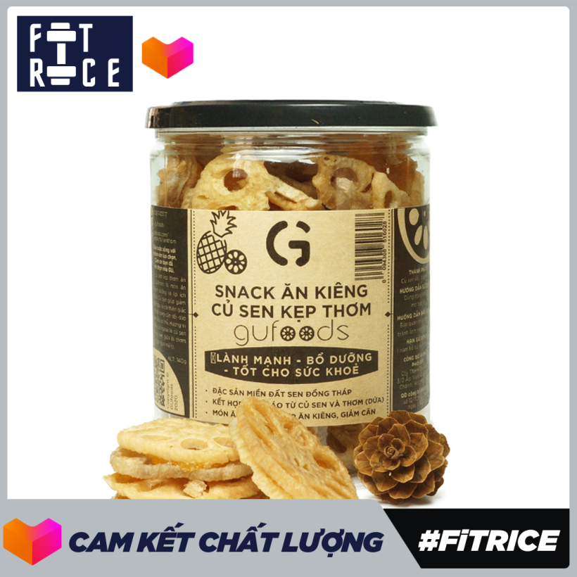 Bánh ăn kiêng củ sen kẹp thơm GUfoods - Lành mạnh, Bổ dưỡng, Tốt cho sức khoẻ