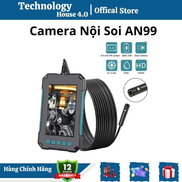 Camera mini , camera an99 cầm tay màn hình 4.3 inch lcd 1080p ip67 với 8 đèn led 8mm, được sử dụng để kiểm tra ô tô, kiểm tra đường ống