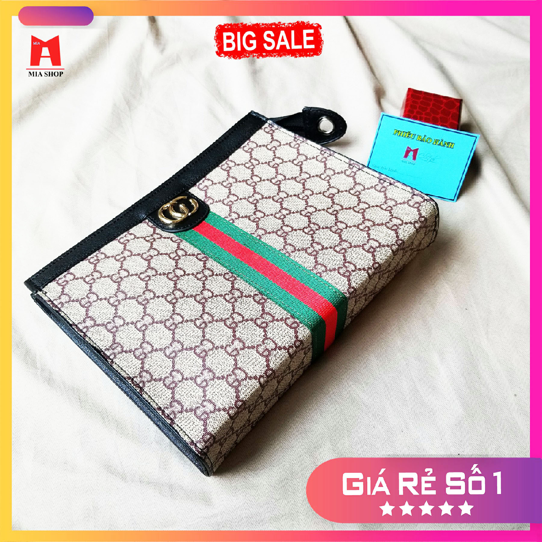 Ví cầm tay nam nữ bản to kẹp nách BTVGC17