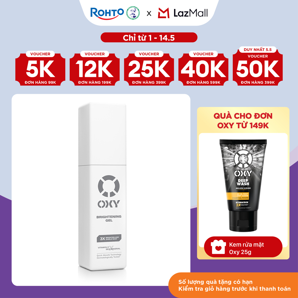 Kem dưỡng sáng da cho nam dạng gel Oxy Brightening Gel 50ml