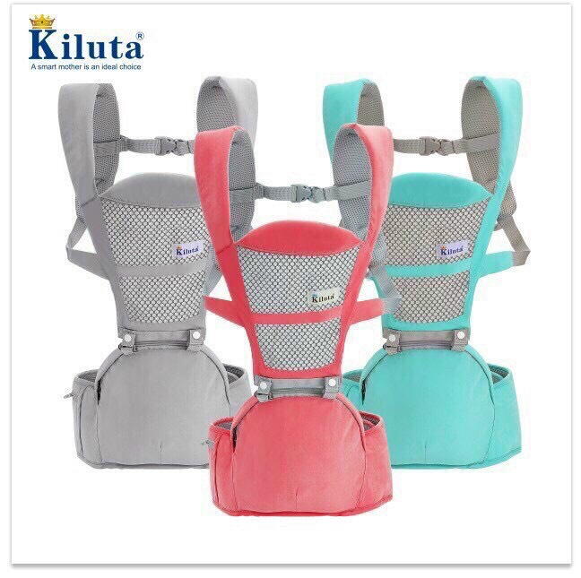 Địu ngồi Kiluta cho bé - Chất lưới thông thoáng khí