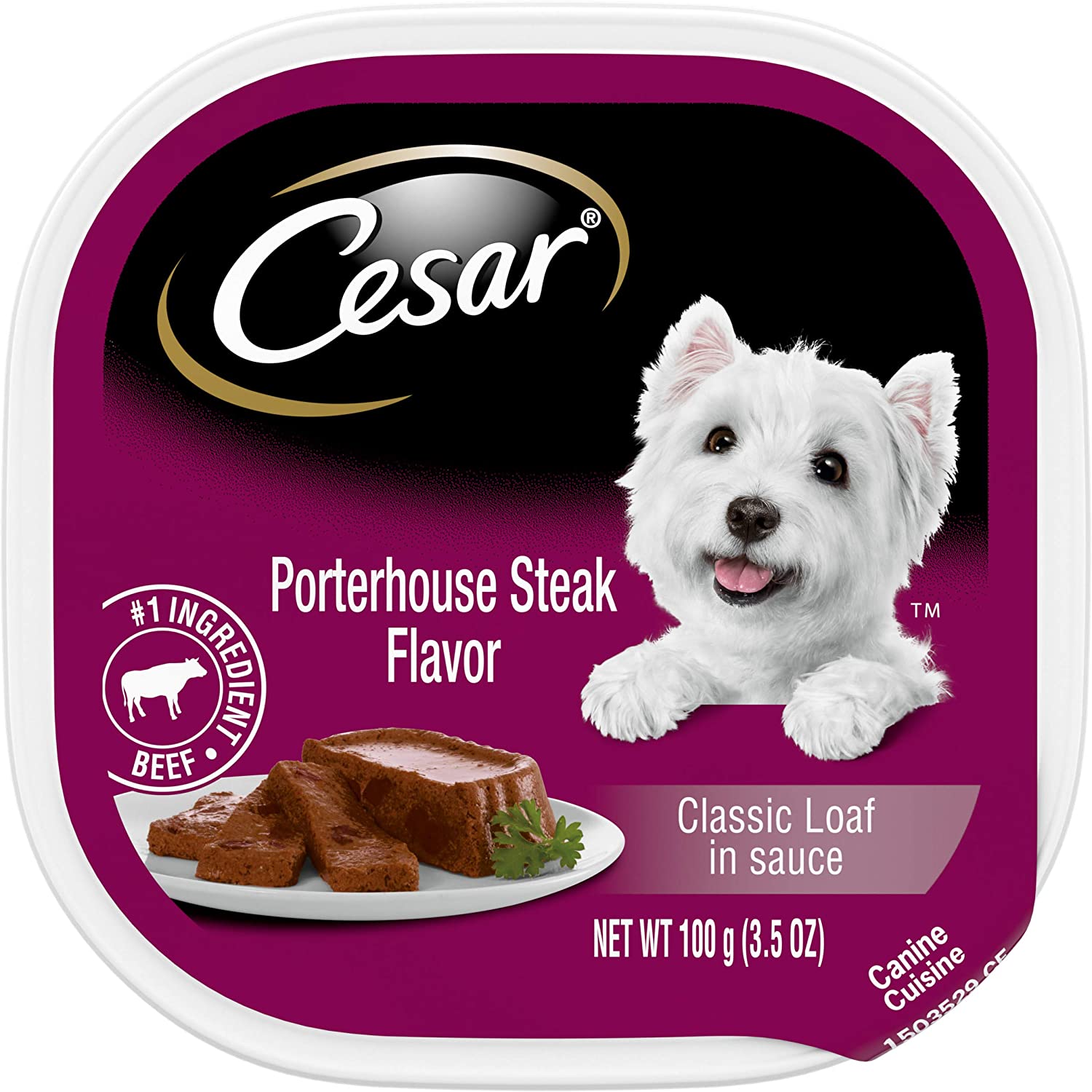 Cesar wet dog food - pate dành cho chó - porterhouse steak flavor 100gr