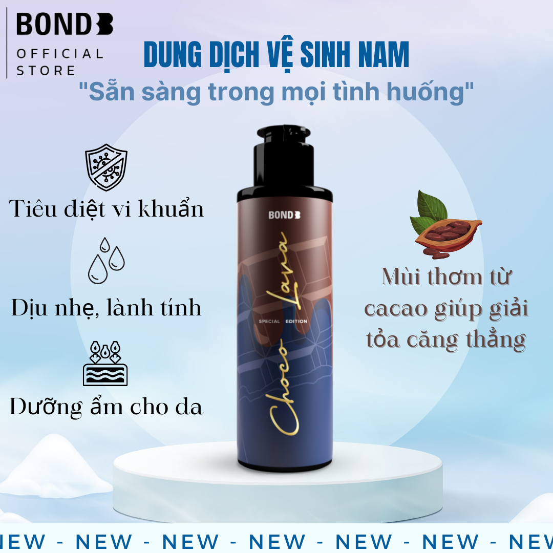 Dung dịch vệ sinh nam cao cấp BOND Thái Lan, Choco Lava quyến rũ, giải tỏa căng thẳng