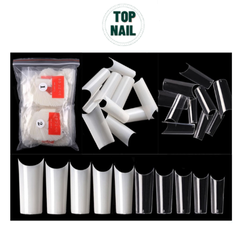 Móng nối tay nail fom thang vuông cao cấp , Móng nối fom vuông bịch 500 móng sịn , dẻo