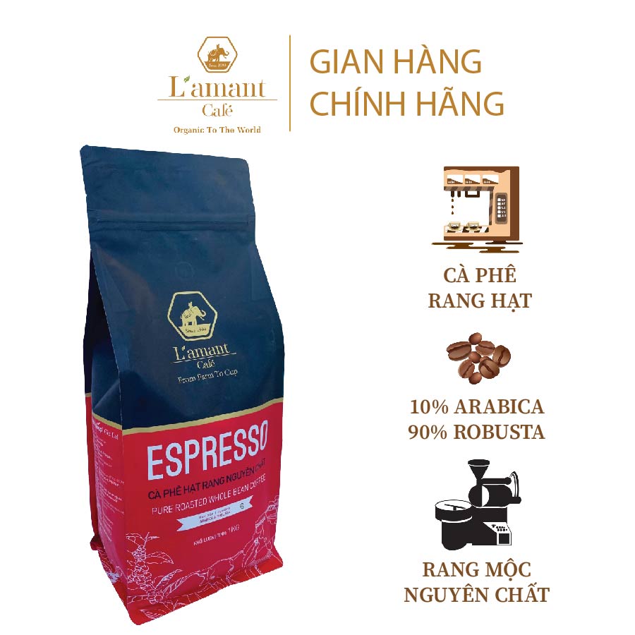 Cà phê hạt rang L’amant Espresso số 06 - L’amant No.06 Espresso Roasted Coffee