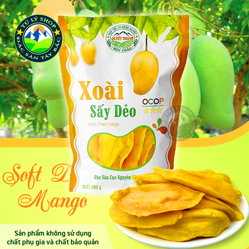 Xoài sấy dẻo mộc châu 200g