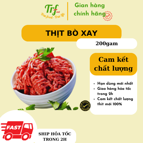 Thịt bò xay nhập khẩu Truefood 200g