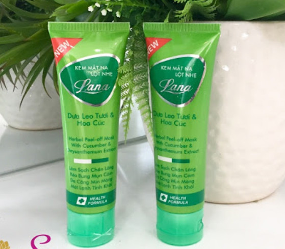 Com bo 2 típ Kem mặt nạ lột nhẹ Lana dưa leo tuýp 30g