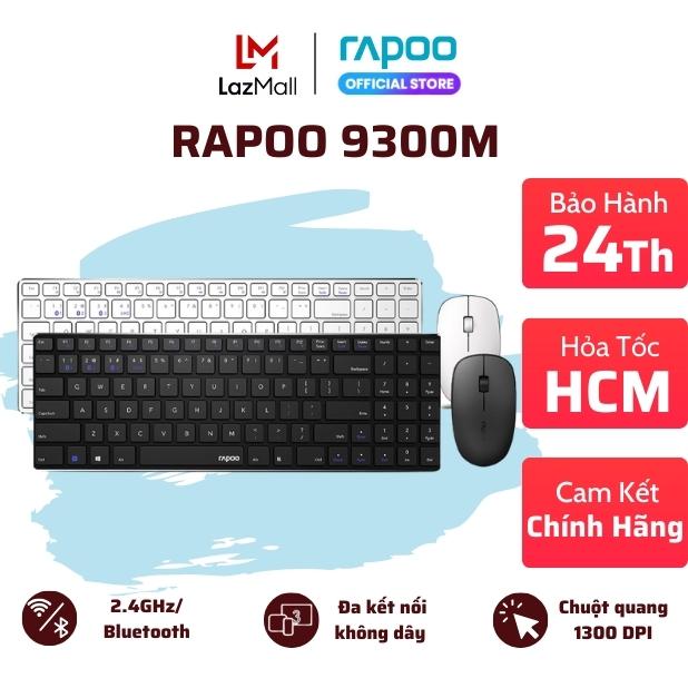 Bộ bàn phím chuột không dây rapoo 9300m | bảo hành 24 tháng | mimax mall | hỏa tốc 4h