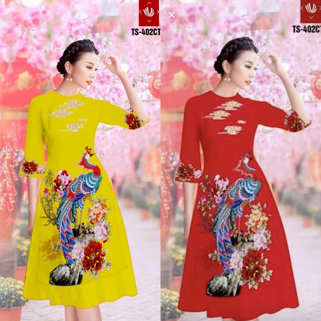 [HCM]Áo dài cách tân lụa in 3d sản phẩm tốt với chất lượng độ bền cao và được cam kết sản phẩm y như hình
