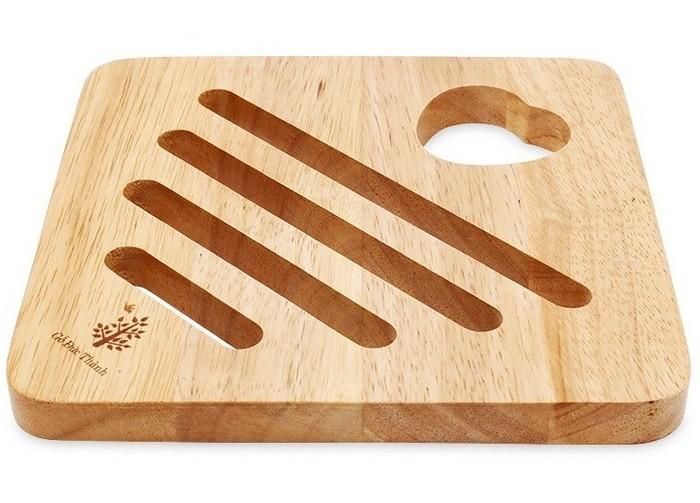 [HCM]Rế lót nồi vuông lỗ hình trái tim Gỗ Đức Thành 09201