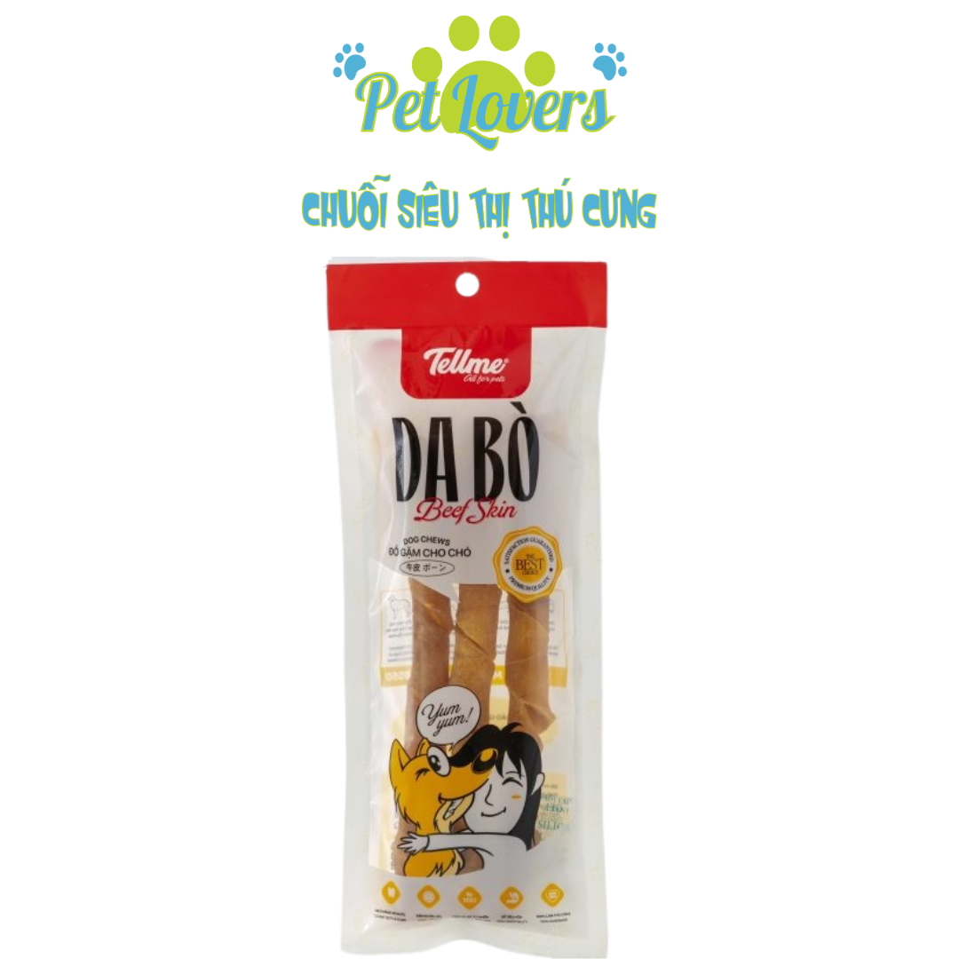Pet Lovers - Tellme đồ gặm da bò dạng xoắn trung M.3 90g
