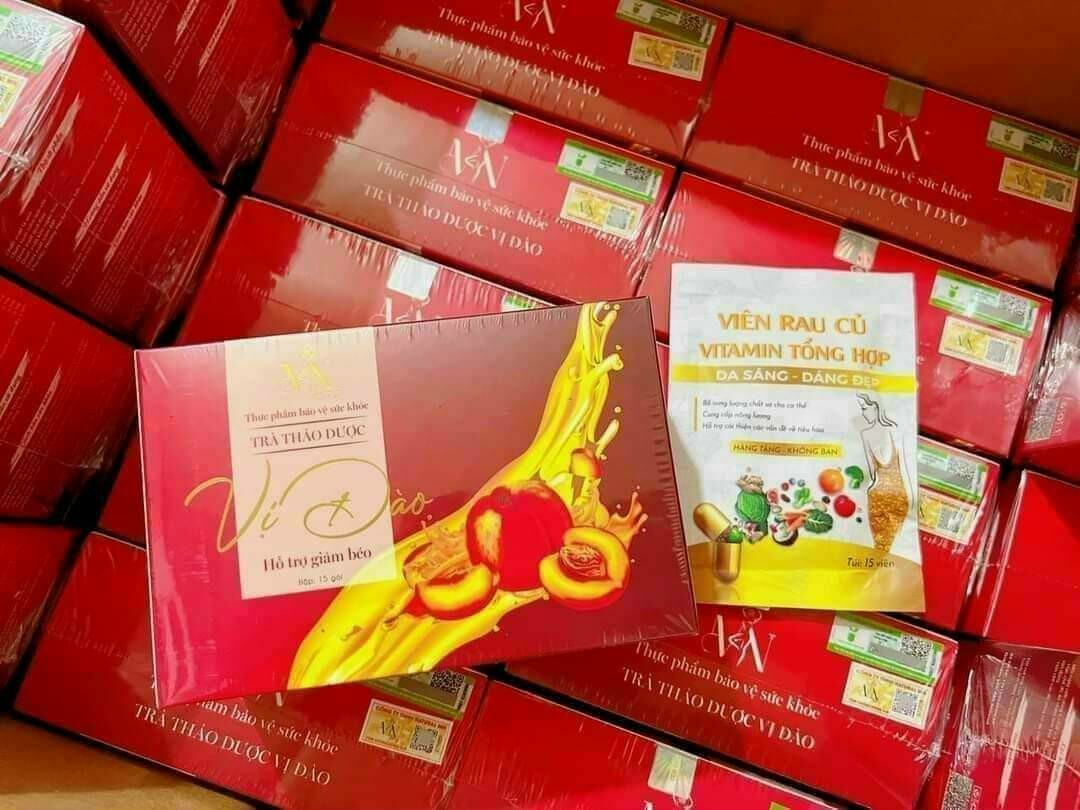 Trà đào giảm cân đông anh 14 gói hàng công ty Nguyễn Huỳnh Như