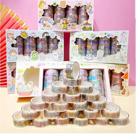 1 cuộn băng keo giấy trang trí washi