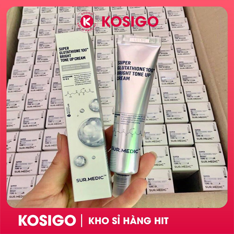 Kem Dưỡng Trắng Da Sur Medic Super Glutathione 100 Bright Tone Up Cream Tuyp 40ml Hàn Quốc