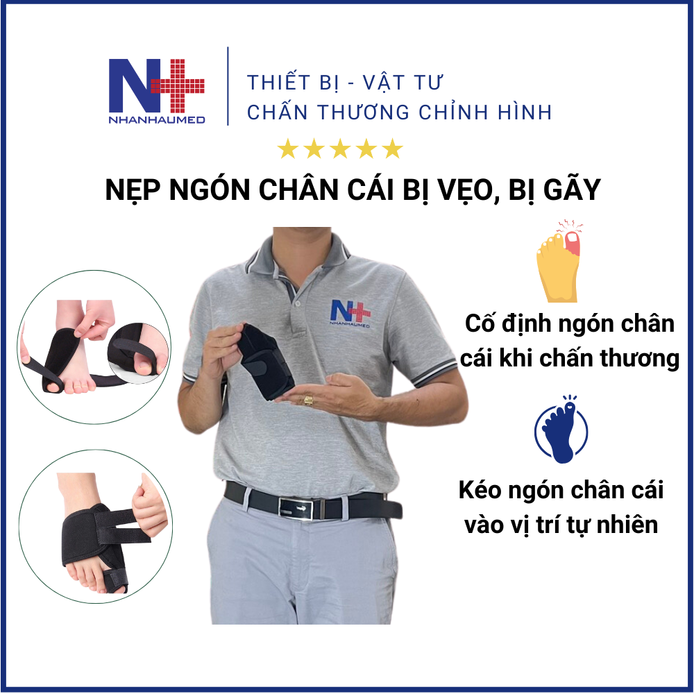 Nẹp ngón chân cái, nẹp bàn chân hỗ trợ định hình ngón chân, nẹp ngón cái chân, đai cuốn bàn chân bảo vệ ngón chân cái, nẹp ngón chân cái bị gãy, nẹp ngón chân giúp thẳng chân, nẹp ngón chân cong