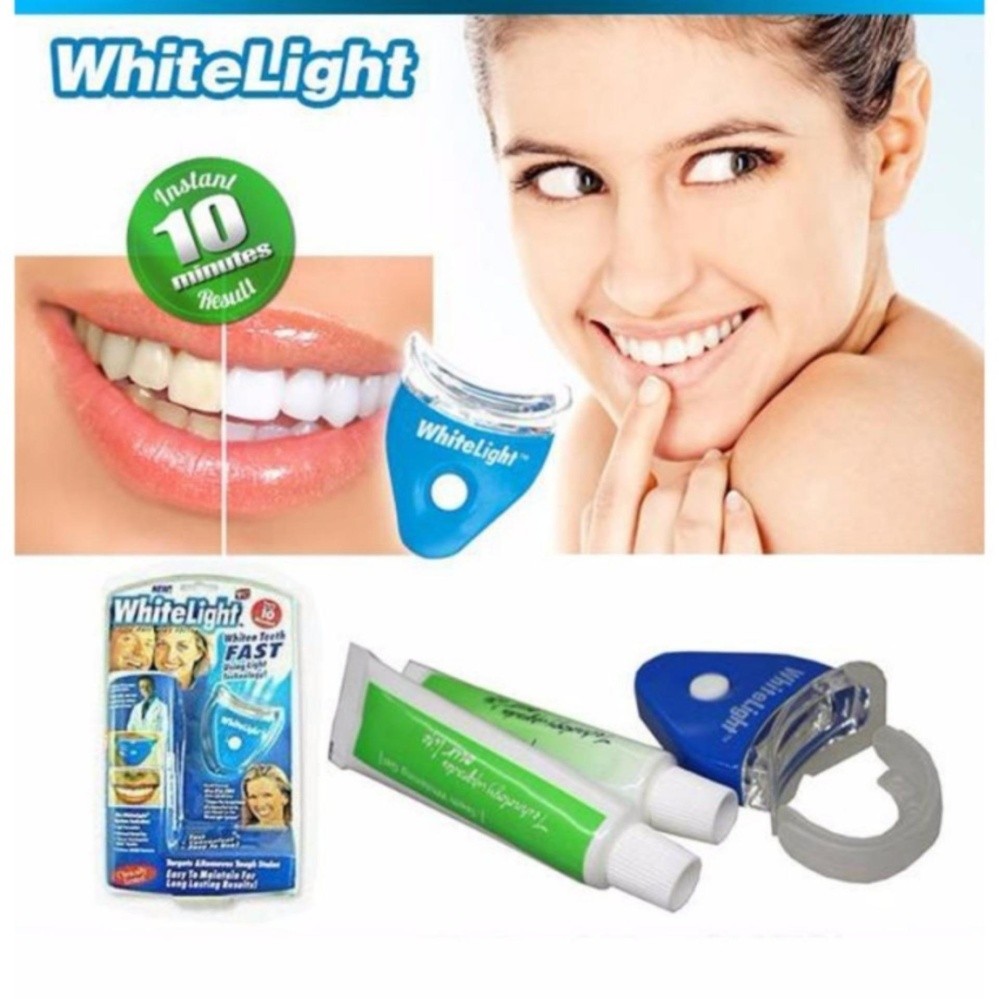 Thiết bị làm trắng răng an toàn White Lingt + Cộng 2 tuýt thuốc tẩy