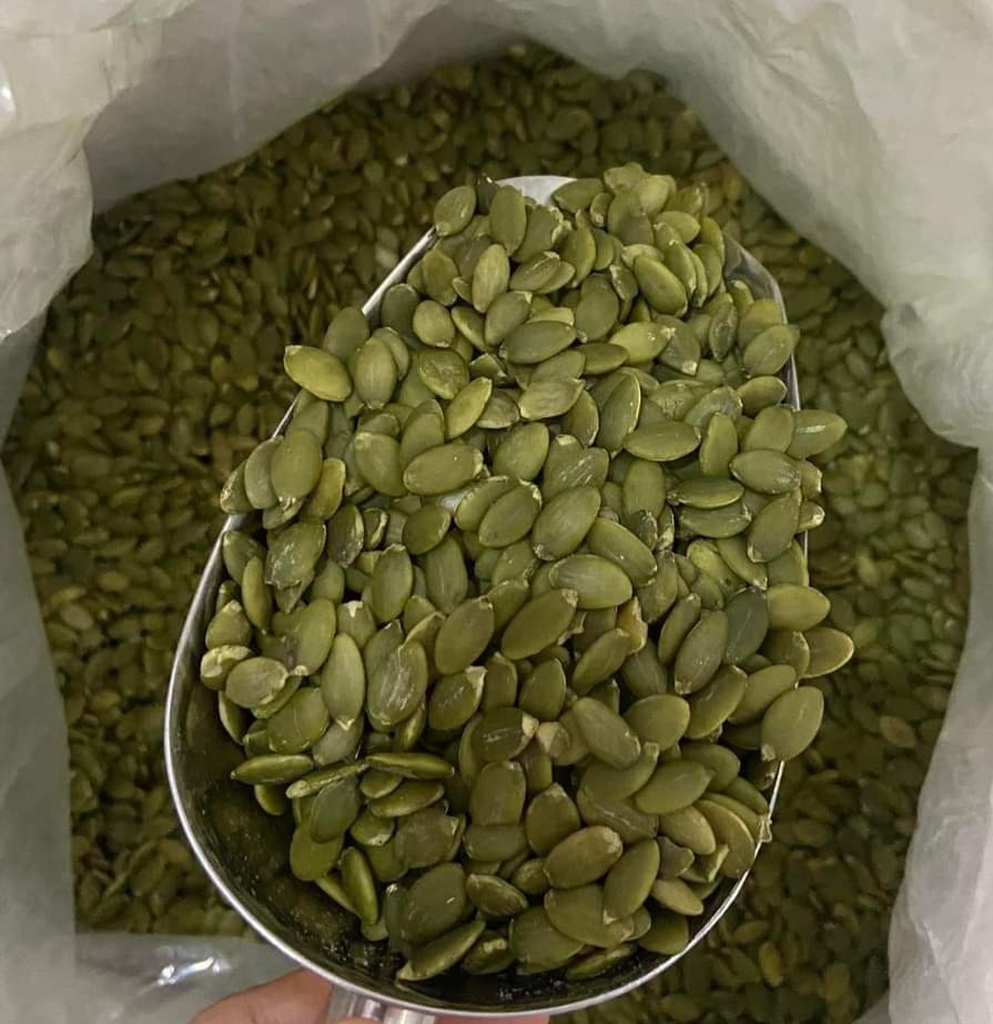 500Gr Hạt bí xanh lõi nguyên hạt tách vỏ loại 1(hạt nhân tươi/sấy chín) làm sữa hạt,làm bánh