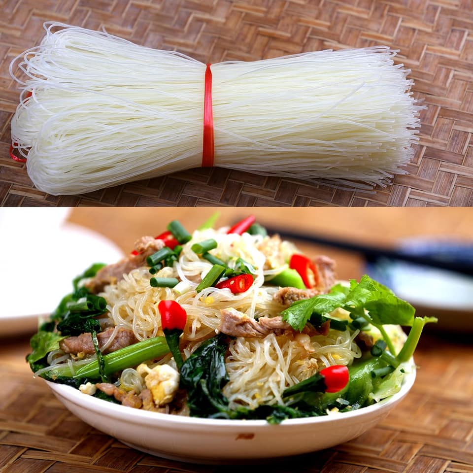 Bún Gạo Khô Huế sợi bún dai ngon không chất bảo quản hàng nhà làm thủ công an toàn có 2 bó nặng 550-650gr