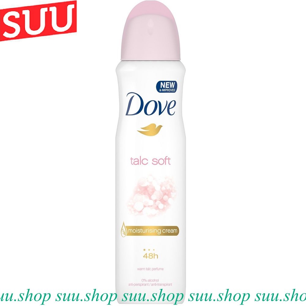 Xịt Khử Mùi Nữ Dove 150ml hương Talc Soft chính hãng