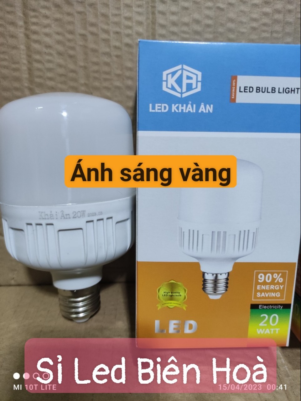 Bộ 5 bóng đèn 20w bảo hành 1 năm ánh sáng vàng