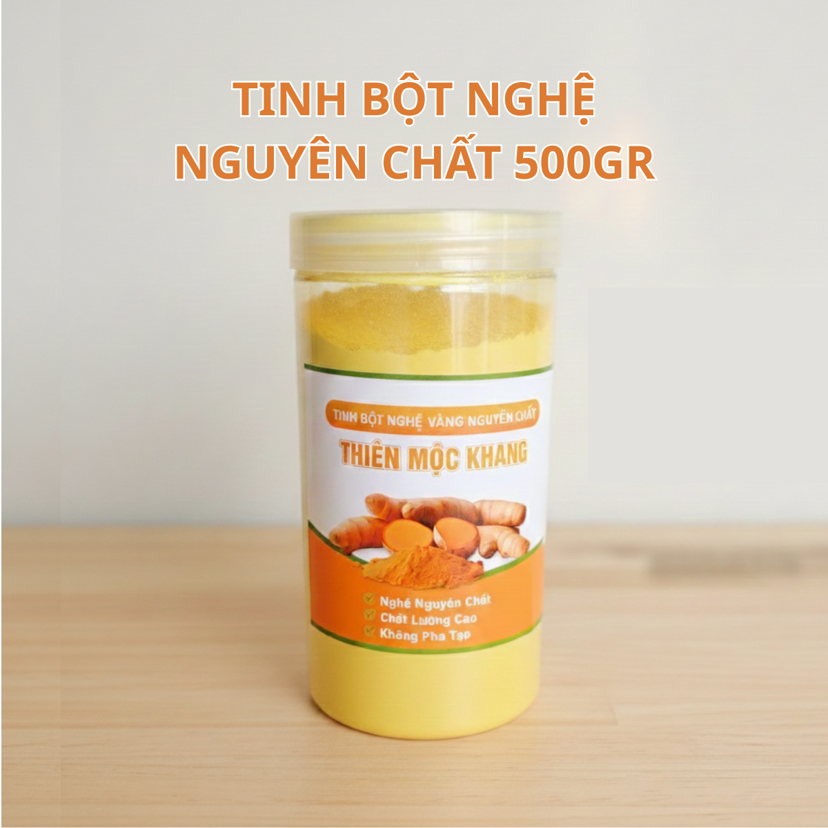 Tinh bột nghệ vàng nguyên chất 500gr, Tinh khiết từ củ nghệ ta, tốt cho dạ dày, đẹp da, an toàn.