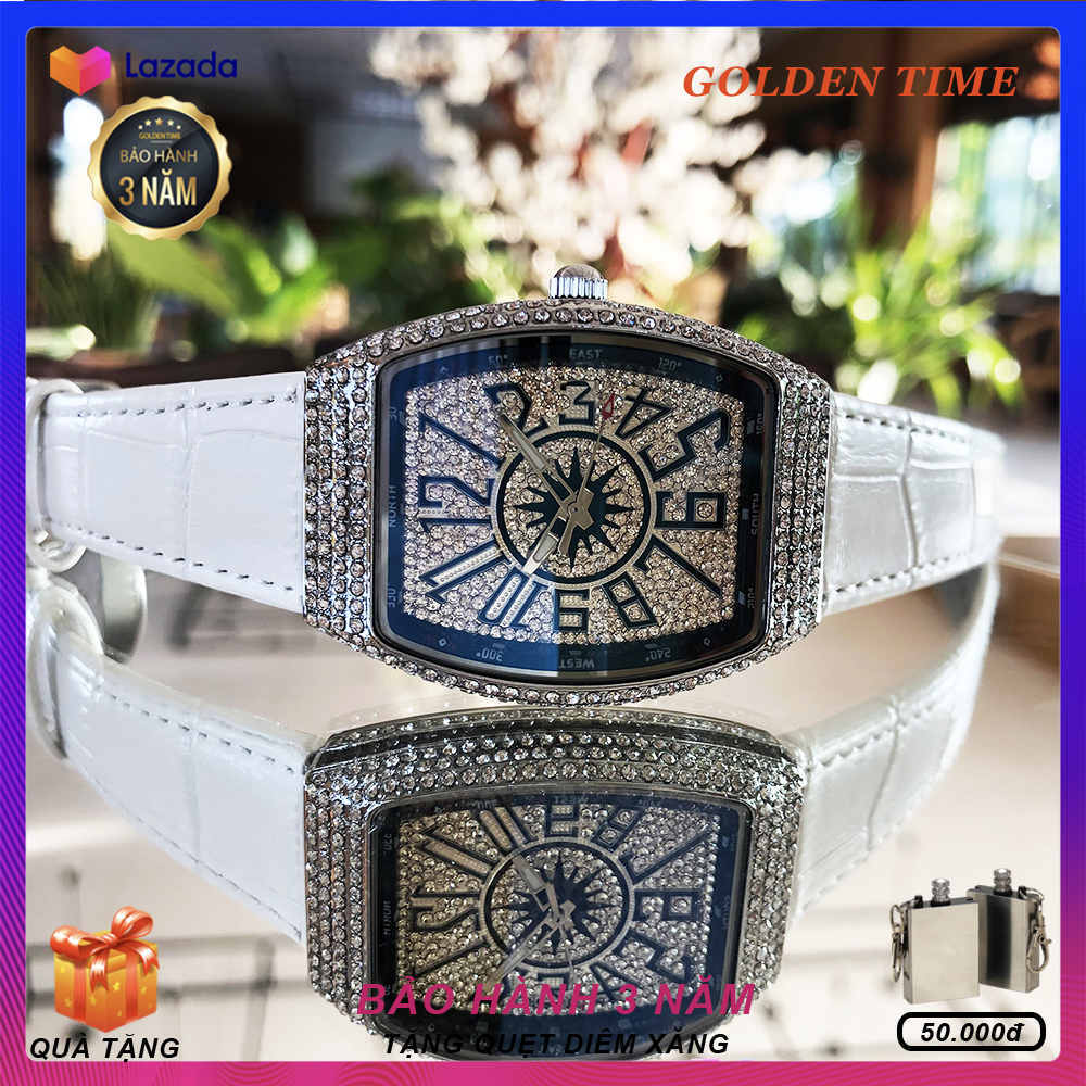 Đồng hồ SL Nữ 5845, Dây da cao cấp, Full hộp, Mặt Sapphire chống xước, chống nước, Thẻ bảo hành 3 năm