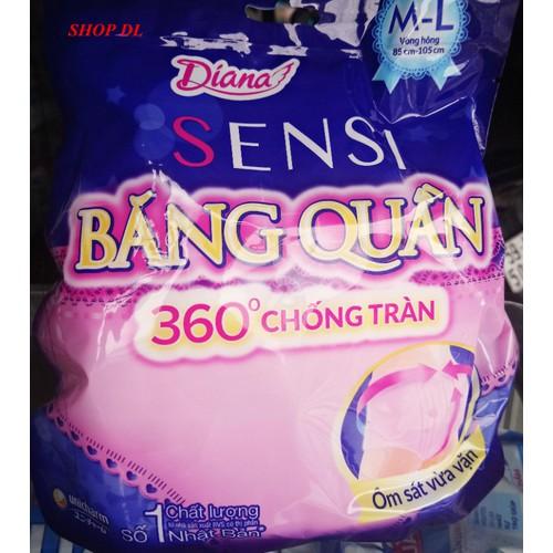 Combo 10 gói băng vệ sinh Diana Sensi dạng quần băng size M-L (vòng hông từ 85cm - 105cm) [1 bịch 2 cái] - bao bì mới.