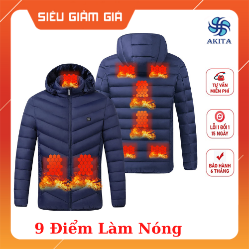 [ Mặc Là Ấm] Áo Sưởi Ấm Nhật Bản 9 Điểm Tỏa Nhiệt, Bộ Áo Sưởi Dùng Sạc Dự Phòng, Combo Áo Sưởi Ấm Và Sạc Dự Phòng