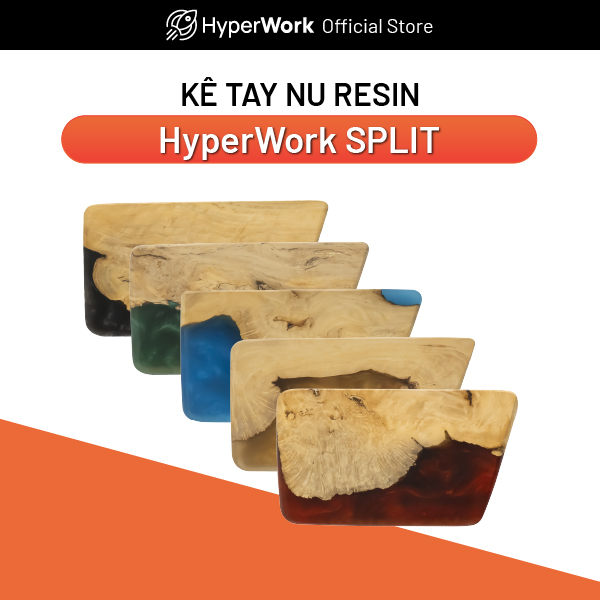 Kê tay nu resin split hyperwork giúp tạo điểm tựa, giảm áp lực cổ tay