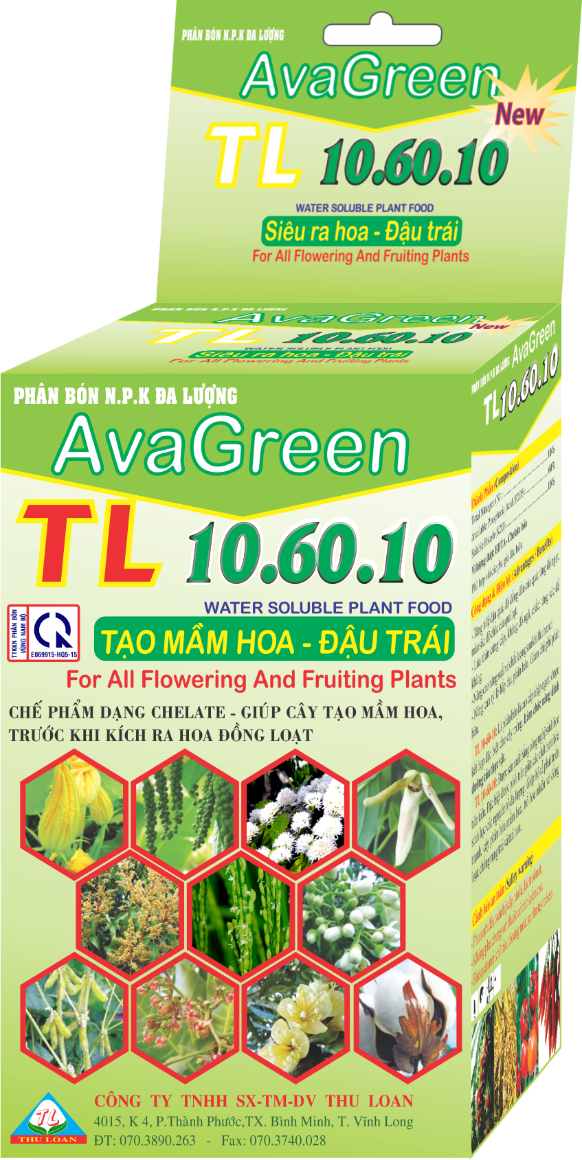 Phân bón 10-60-10 Hộp 1 Kg Chuyên Ra Hoa