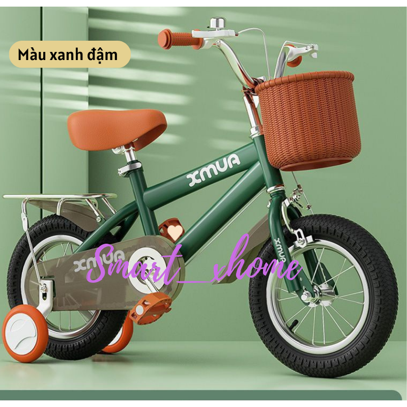 Xe đạp trẻ em, xe đạp cho bé giỏ tròn có bánh phụ 14inch, 16inch VAN06 Smart_xhome