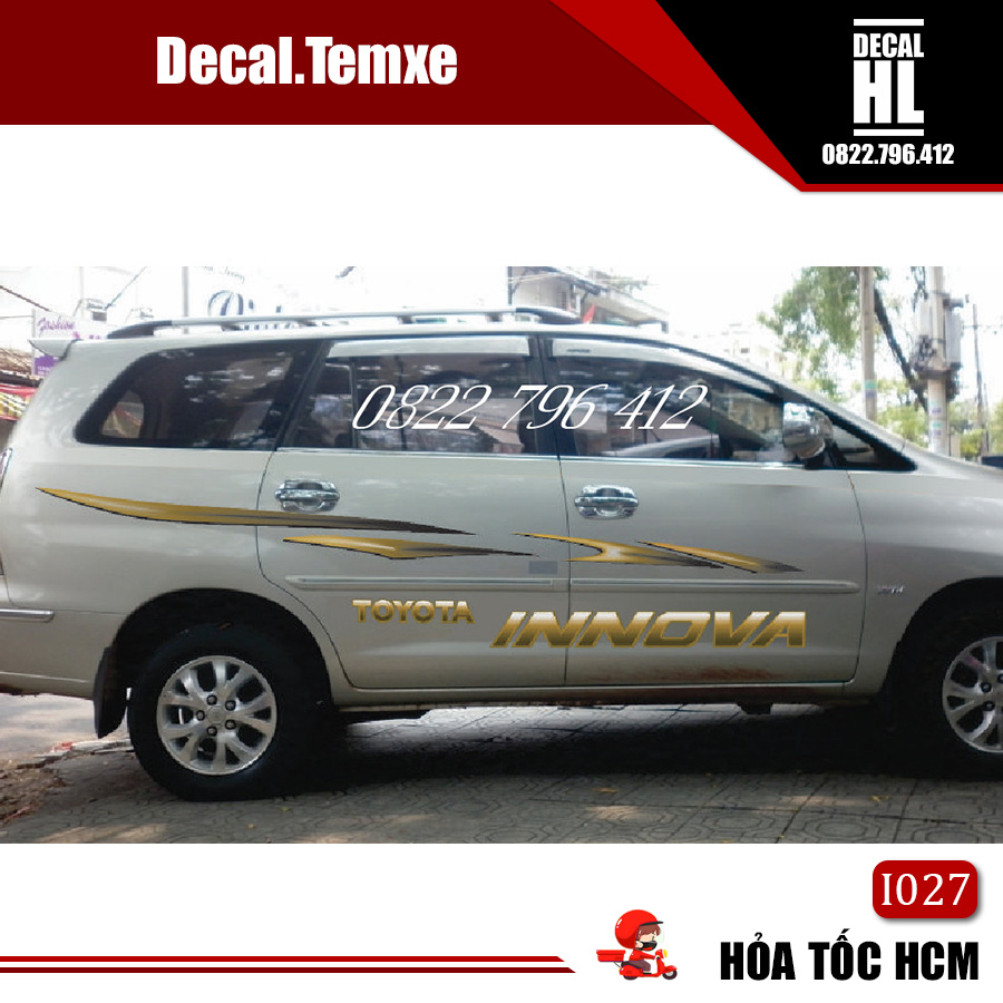 Tem dán sườn xe Innova I027