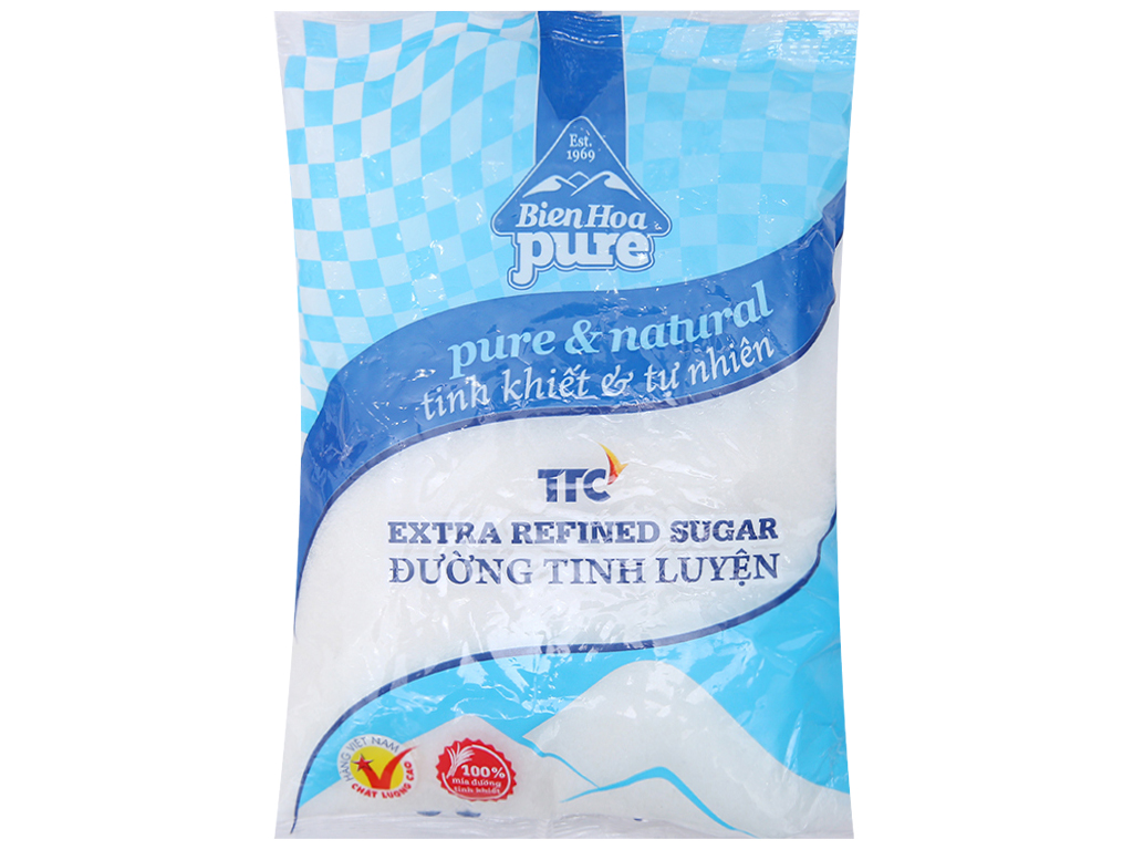 Đường Tinh Luyện Biên Hòa Pure Gói 1kg, Đường Biên Hòa, Bách hóa Minh Anh