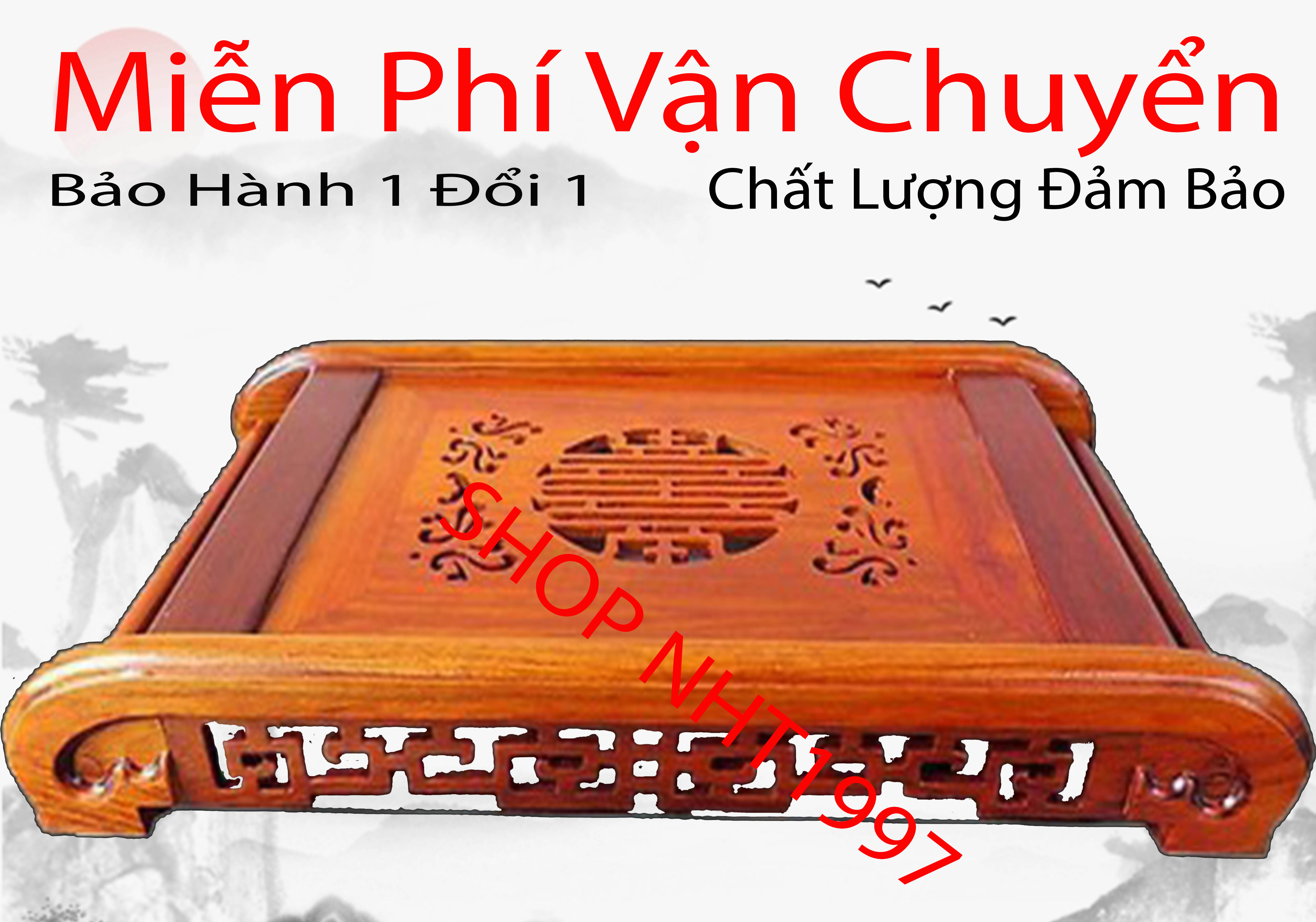 Khay trà chân cuốn gỗ hương khay trà cuốn thư khay trà gỗ hương