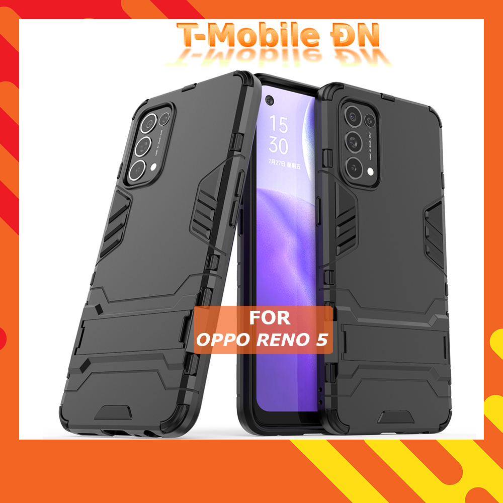 Ốp lưng Oppo Reno5 Reno 5 chống sốc iron man bảo vệ viền và camera kèm chống xem video tiện lợi