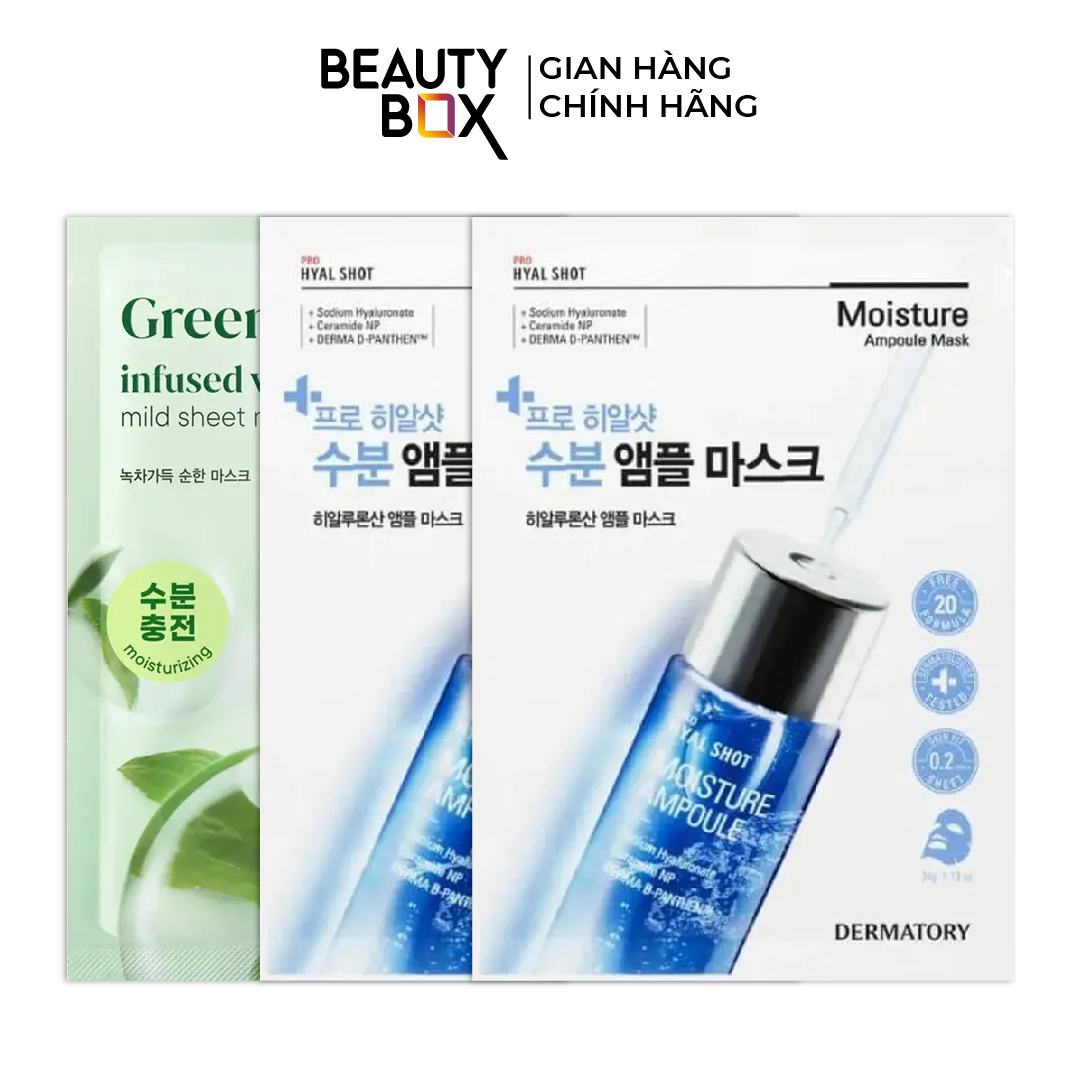 3 mặt nạ giấy goodal & dermatory cấp ẩm, làm dịu da